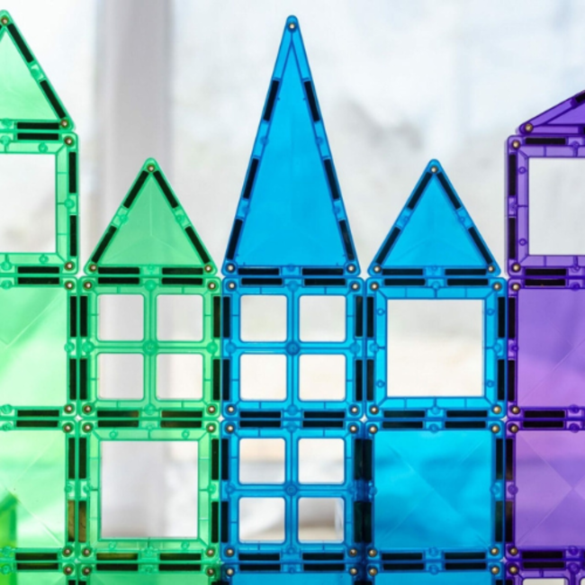 Connetix Magnetisch bouwset, Connetix - Regenboog Vierkanten  (Rainbow Square Pack 42 pc)