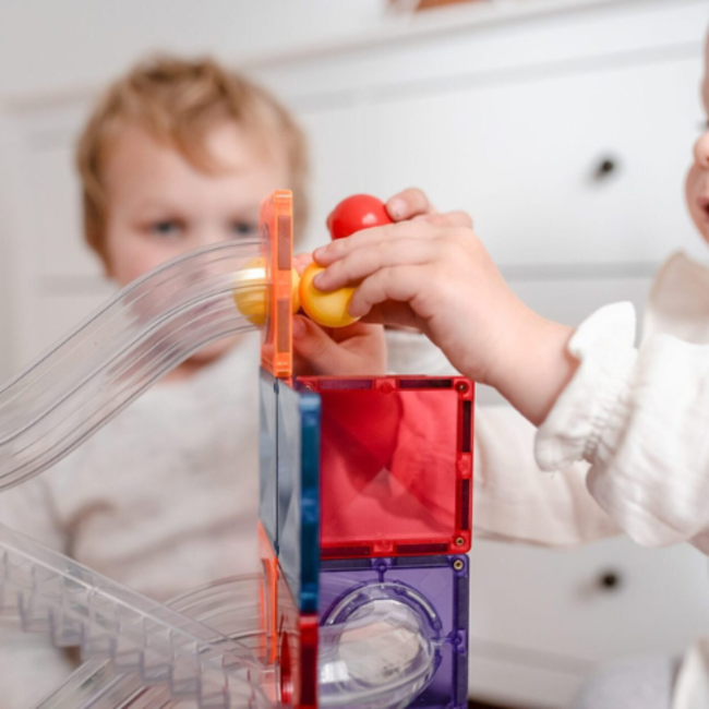 Connetix Magnetisch bouwset, Connetix - Regenboog Knikkerbaan (Rainbow Ball Run Pack 92 pc)