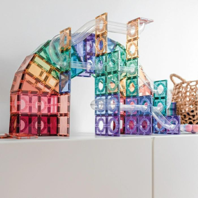 Connetix Magnetisch bouwset, Connetix - Pastel Knikkerbaan (Pastel Ball Run Pack 106 pc)