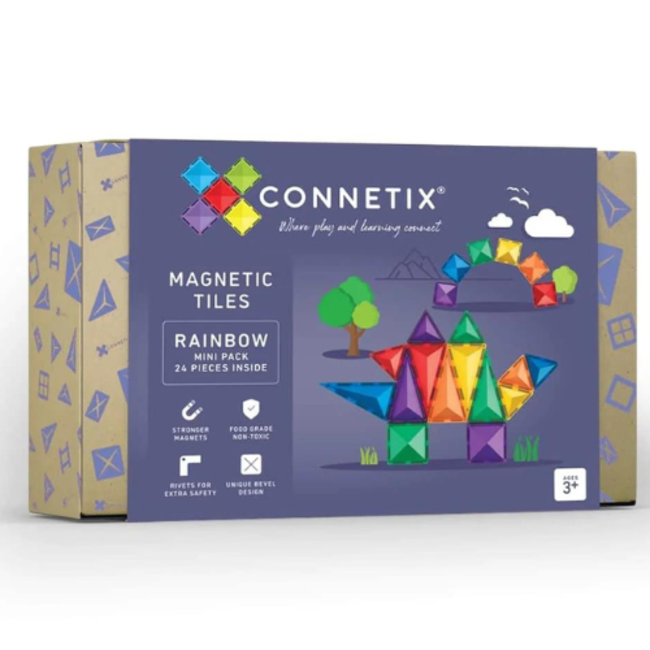 Connetix Magnetisch bouwset, Connetix - Regenboog Mini set 24 stuks (Rainbow Mini Pack 24 pc)
