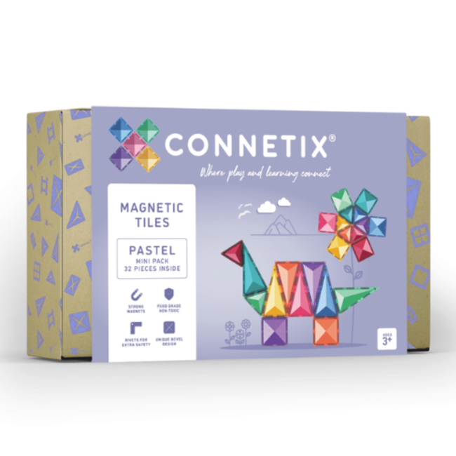 Connetix Magnetisch bouwset, Connetix - Pastel Mini set  (Pastel Mini Pack 32 pc)