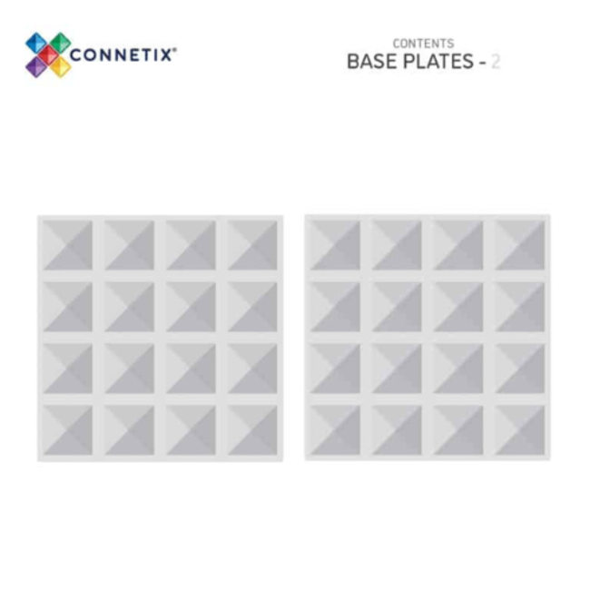 Connetix Magnetisch bouwset, Connetix - Basis bouwplaten transparant 2 stuks (Clear Base Plate Pack 2pc)