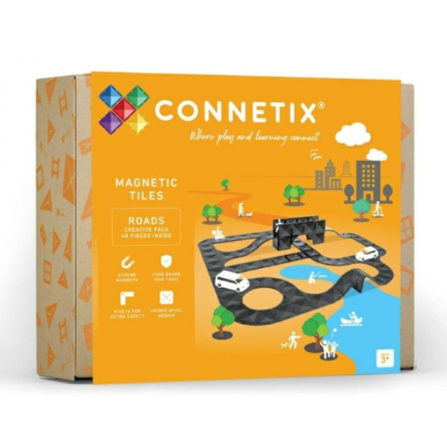 Connetix Magnetisch bouwset, Connetix - Creatief Wegenpakket 48 st. (Creative Roads Pack 48 pc)