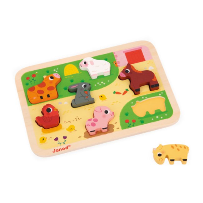 Janod Chunky Puzzel - Op de Boerderij