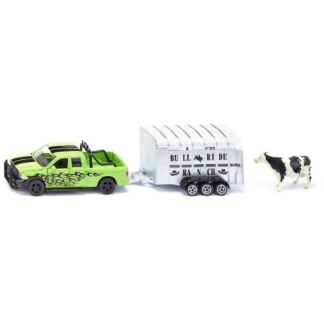Siku (UA) Siku 1:50 RAM 1500 met vee-aanhanger
