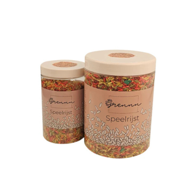 Grennn Sensorisch speelgoed, Grennn Speelrijst - Autumn mix, 750 gr. (herfst)