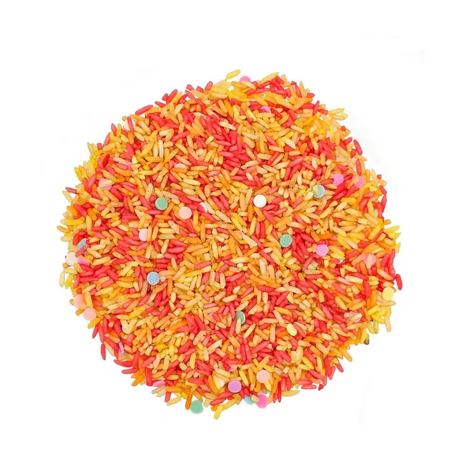 Grennn Sensorisch speelgoed, Grennn Speelrijst - Confetti mix, 750 gr.