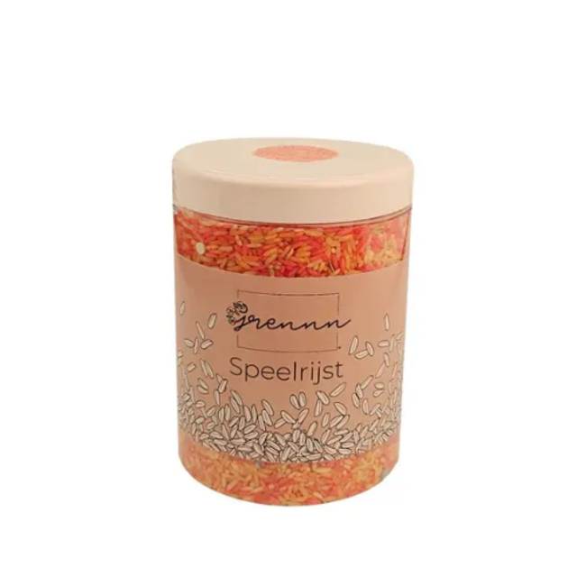 Grennn Sensorisch speelgoed, Grennn Speelrijst - Confetti mix, 750 gr.