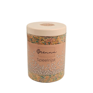 Grennn Sensorisch speelgoed, Grennn Speelrijst - Pastel mix, 750 gr.