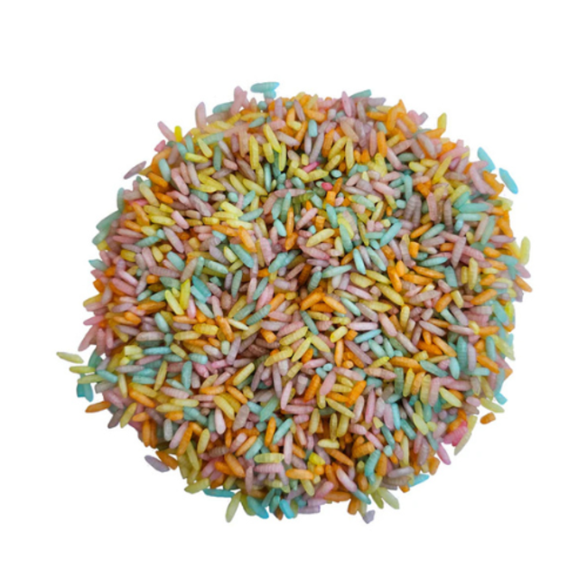 Grennn Sensorisch speelgoed, Grennn Speelrijst - Pastel mix, 750 gr.