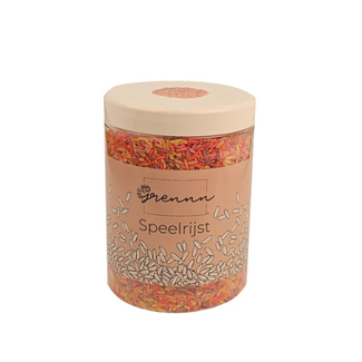 Grennn Sensorisch speelgoed, Grennn Speelrijst - fruit  mix, 750 gr.