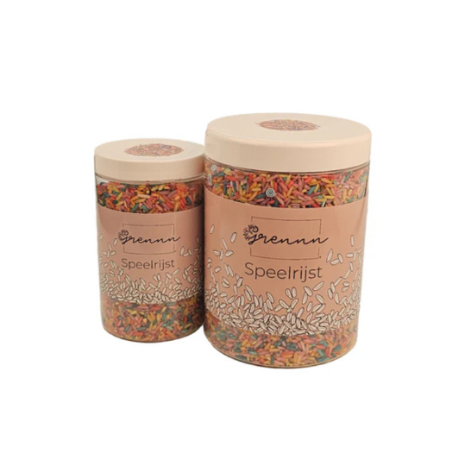 Grennn Sensorisch speelgoed, Grennn Speelrijst - Candy  mix, 750 gr.