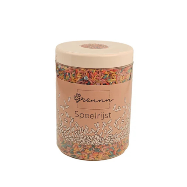 Grennn Sensorisch speelgoed, Grennn Speelrijst - Candy  mix, 750 gr.