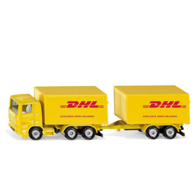 Siku Siku Vrachtwagen met DHL-aanhanger