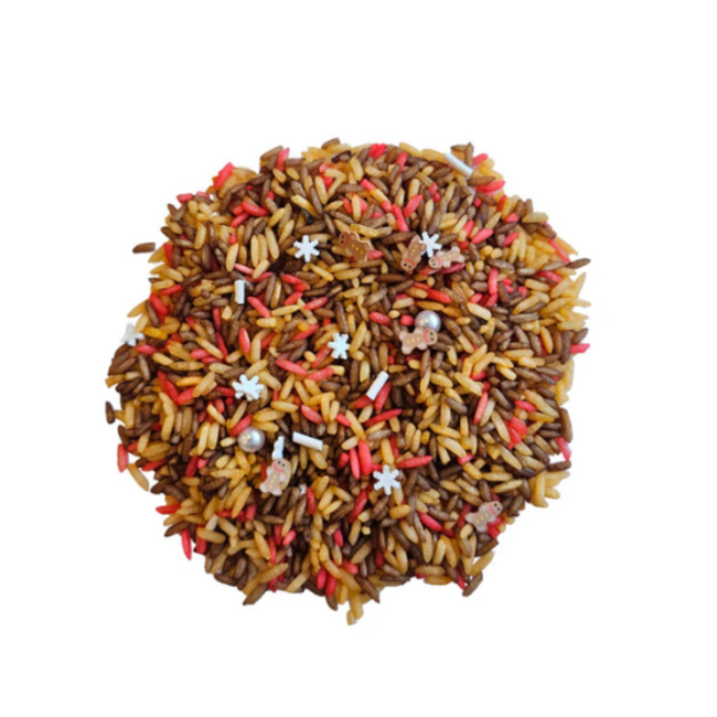 Grennn Sensorisch speelgoed, Grennn speelrijst Gingerman mix 300 gram