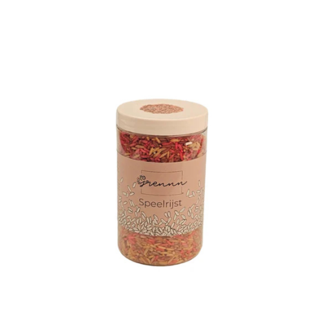 Grennn Sensorisch speelgoed, Grennn speelrijst Gingerman mix 300 gram