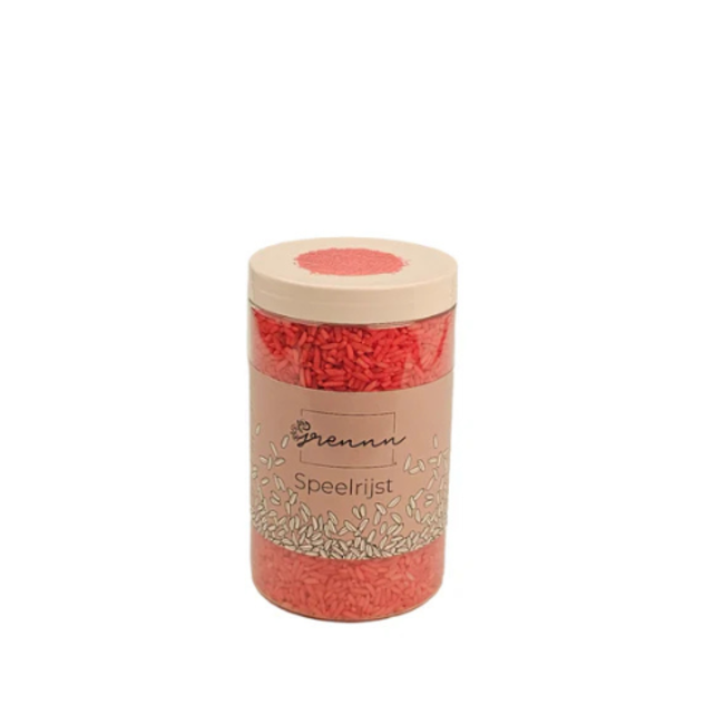 Grennn Sensorisch speelgoed, Grennn speelrijst rood 300 gram