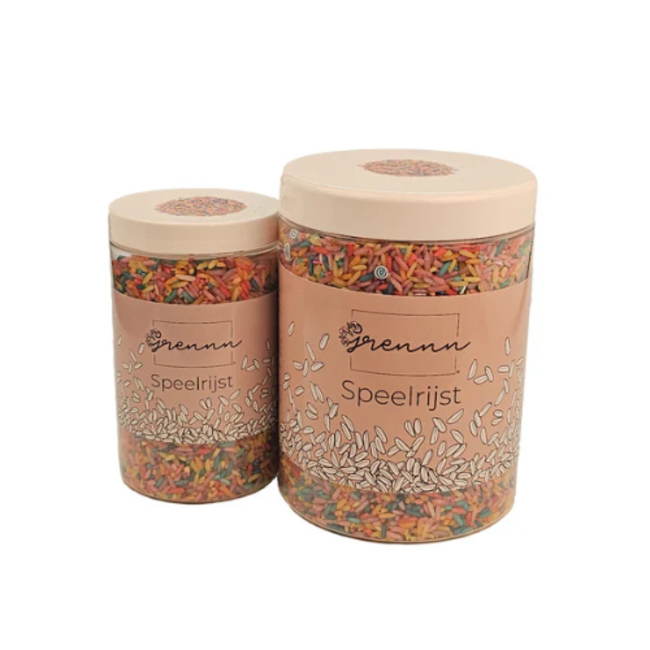Grennn Sensorisch speelgoed, Grennn speelrijst candy mix 300 gram