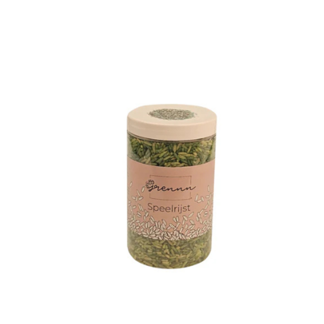 Grennn Sensorisch speelgoed, Grennn speelrijst white flower mix 300 gram