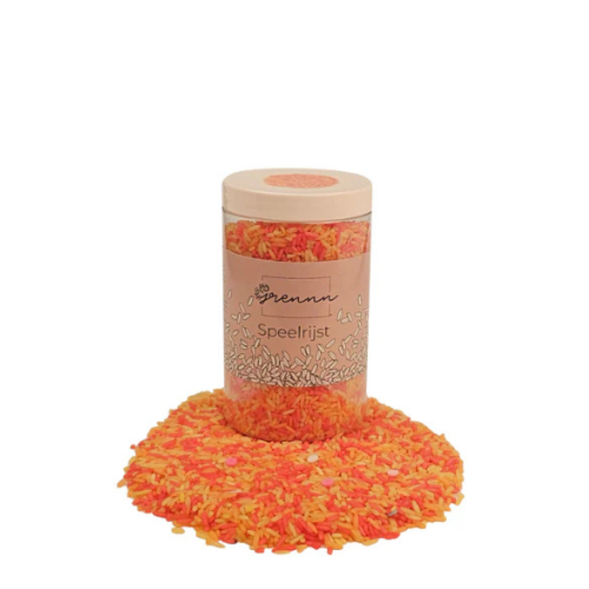 Grennn Sensorisch speelgoed, Grennn speelrijst confetti mix 300 gram