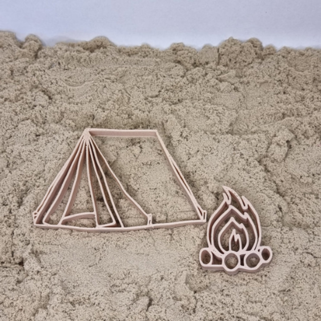 Grennn Sensorisch speelgoed, Accessoires - Uitstekers tent + kampvuur