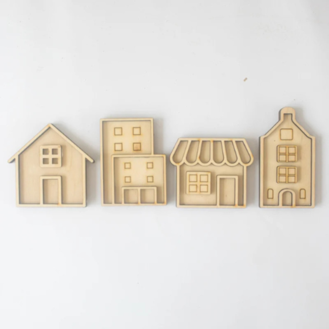 Studio de Rijk Studio de Rijk - Speeltray miniset Huisjes