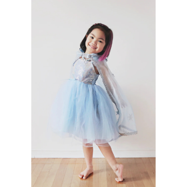 Great Pretenders Prinses paillettenjurk, blauw, maat US 5-6