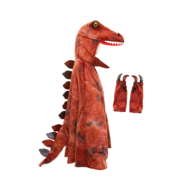Great Pretenders Verkleedkleding - Grandasaurus T-Rex Cape en klauwen, US size 5-6