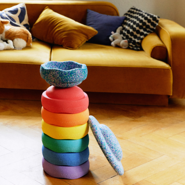 Stapelstein Stapelstein, Stapelstein® Winter Special Rainbow Set Classic Compleet (board + steen)