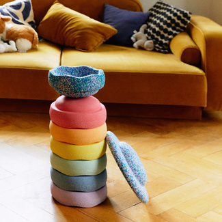 Stapelstein Stapelstein, Stapelstein® Winter Special Rainbow Set Pastel Compleet (board + steen)