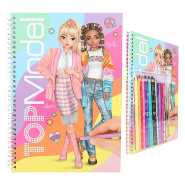 TOPModel Doeboeken, TOPModel kleurboek met kleurpotloden