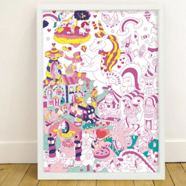 OMY OMY, Giant Poster Eenhoorn (lily)