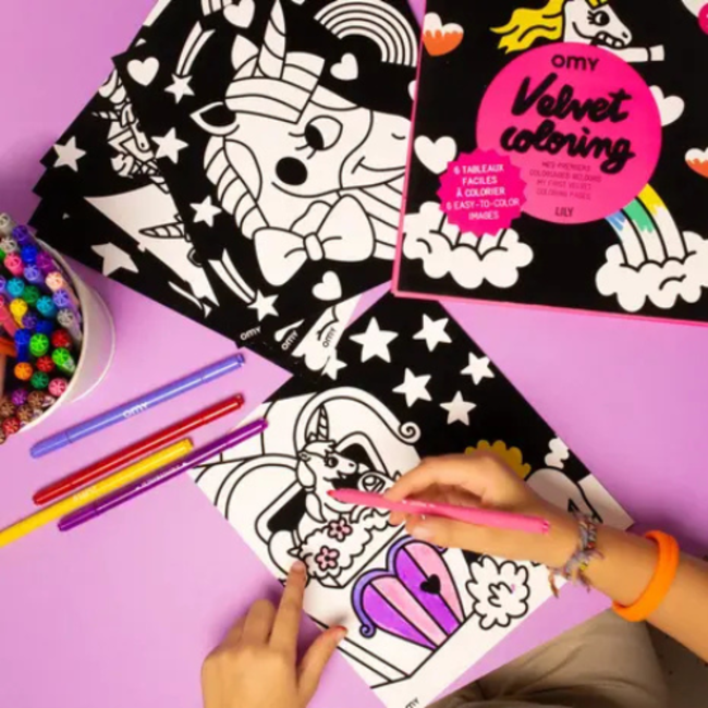 OMY OMY, Velvet kleurplaten Eenhoorn (Lily)