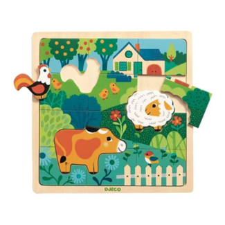 Djeco Houten Puzzels - Puzzlo Boerderij