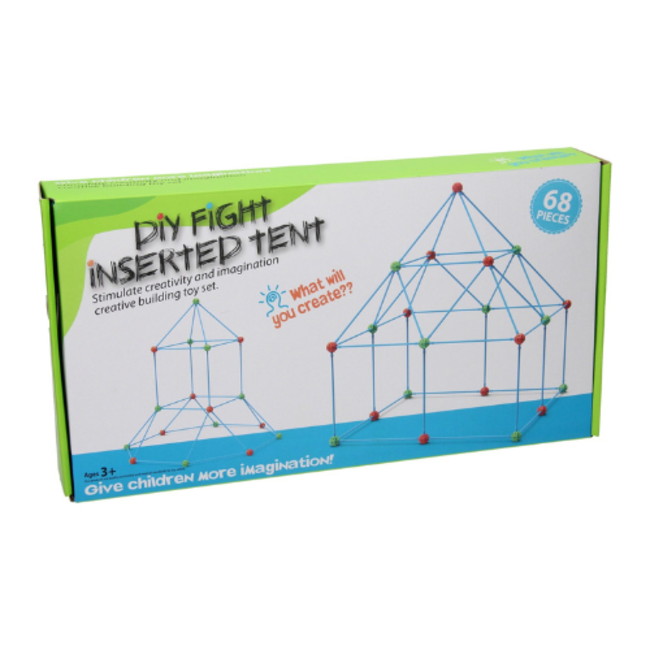 Bouwspeelgoed, Bouwset Ballen en Staven XL, 68dlg