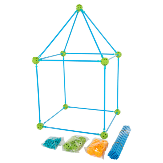 Bouwspeelgoed, Bouwset Ballen en Staven XL, 68dlg