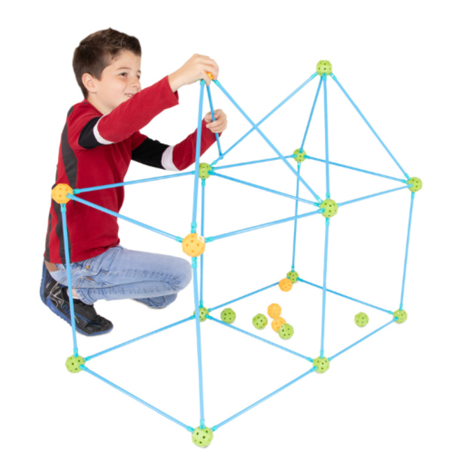 Bouwspeelgoed, Bouwset Ballen en Staven XL, 68dlg