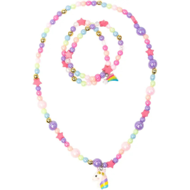 Great Pretenders Kindersieraden, Set - Cheerful Starry Unicorn set armbanden en ketting