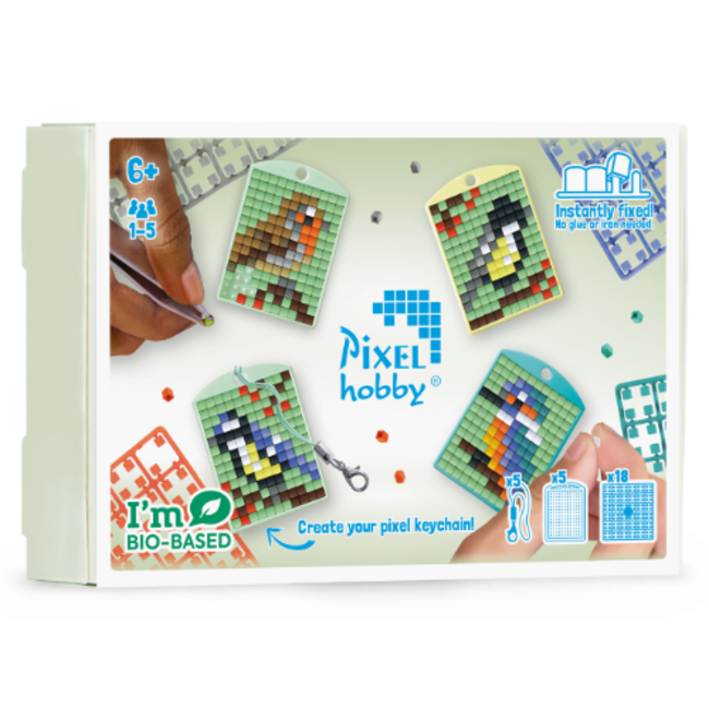 Knutselen, Pixxelhobby - Medallion Thema Box, Vogels 6+