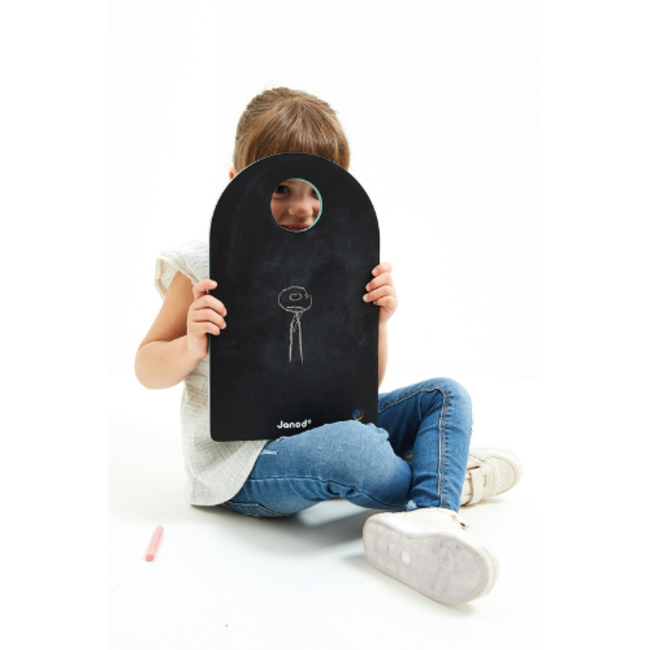 Janod Janod Schoolbord - Draagbaar Bord met krijtjes