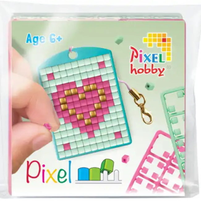 Knutselen, Pixelhobby - Medaillion startset, Hartje 6+