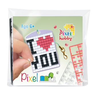 Pixelhobby Knutselen, Pixelhobby - Medaillion startset, I Love You 6+