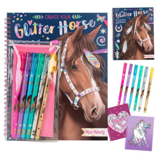 TOPModel Doeboeken, Miss Melody Create your glitter Horses