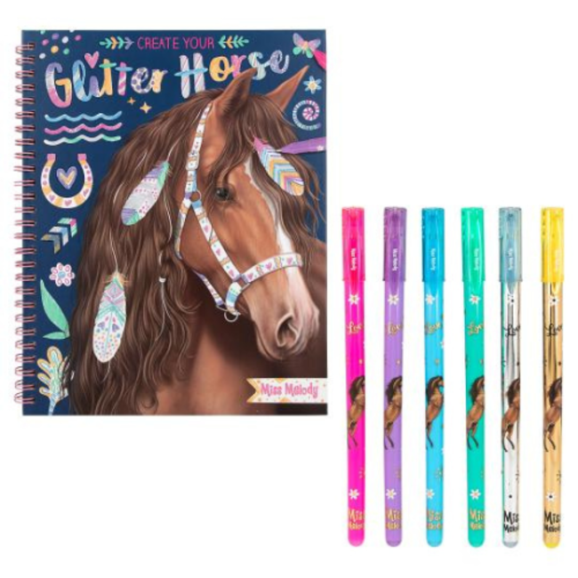 TOPModel Doeboeken, Miss Melody Create your glitter Horses