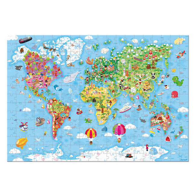 Janod Puzzel - Wereld Giant             300 stukjes
