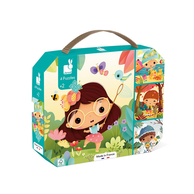 Janod Puzzel - 4 puzzels Seizoenen (6-9-12-16 stukken)