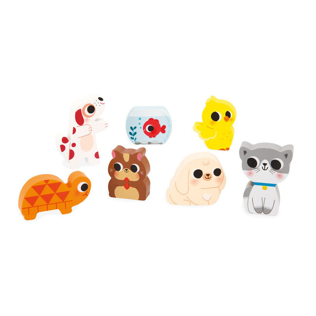 Janod Chunky Puzzel - Huisdieren
