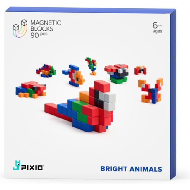 Pixio Pixio Magnetische bouwblokjes - Bright animals