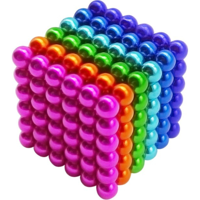 NeoCube Magneet balletjes - 216 stuks - 5mm - Regenboog