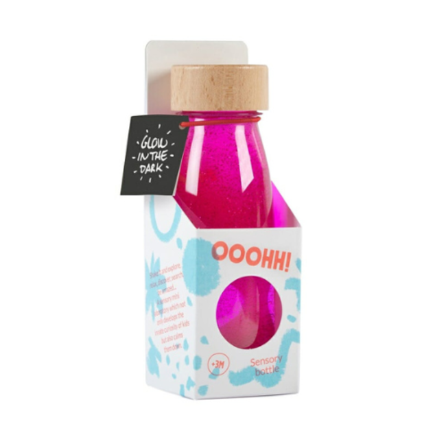 Petit Boum Sensorische fles - Sensory Bottle, Fluo Roze